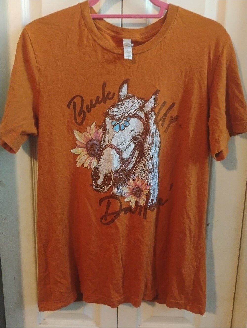 Gildan Rust Orange Horse Graphic Tee